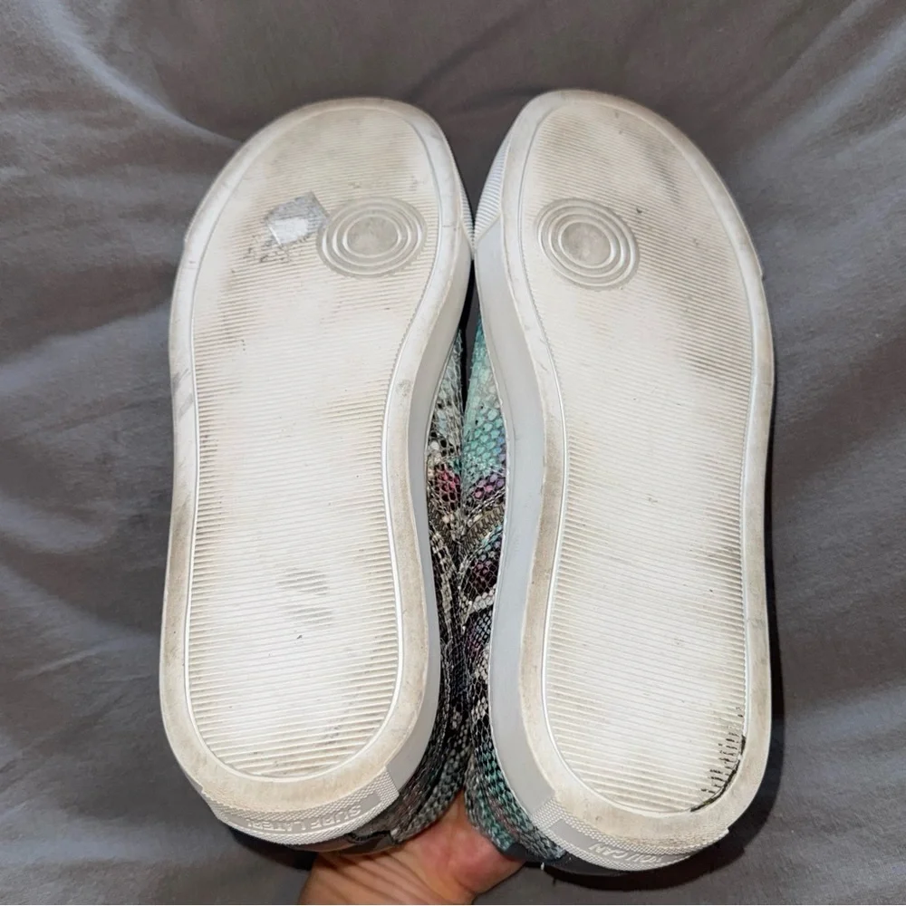 P448 High-Top Sneakers Leather Snakeprint 9 P-448 Italy shoes